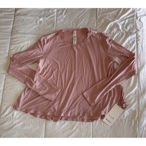 New Lululemon Modal Relaxed-Fit Lounge Long-Sleeve Shirt Size 8 Pink Haze Flowy